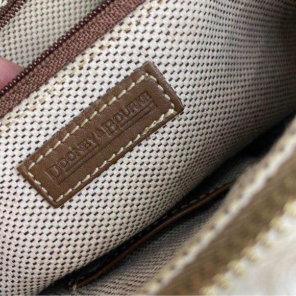 Dooney & Bourke Tan and Brown Monogram Backpack - Picture 5 of 14